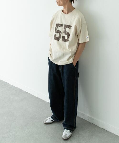 Russell Athletic(ラッセルアスレティック)の「『別注』Russell Athletic×Sonny Label ナンバリングショートスリーブTシャツ(Tシャツ/カットソー・メンズ・ブルー/ホワイト系その他/オフホワイト・MEDIUM/LARGE)」の15枚目の写真
