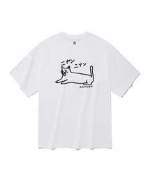 ネコ 半袖Tシャツ ホワイト