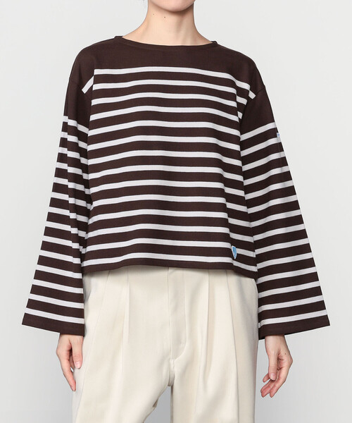ORCIVAL(オーシバル)の「ORCIVAL | ラッセル ボートネック ワイドセーラーTシャツ WOMEN(Tシャツ/カットソー・レディース・ブラック系その他/ベージュ系その他/ブラウン系その他・1)」の16枚目の写真