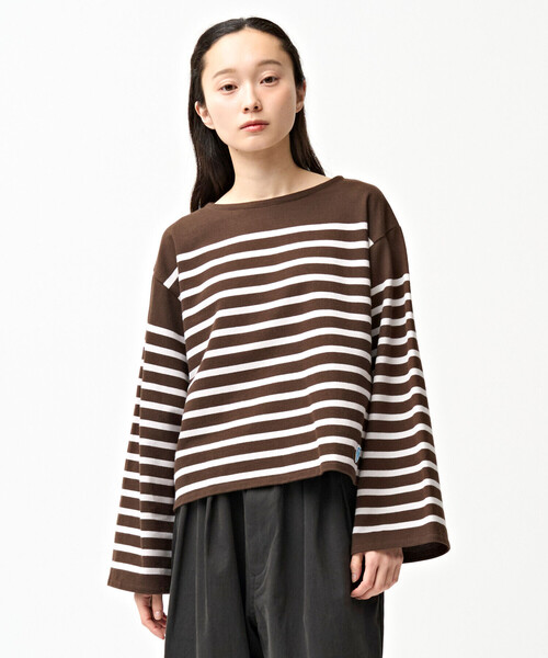 ORCIVAL(オーシバル)の「ORCIVAL | ラッセル ボートネック ワイドセーラーTシャツ WOMEN(Tシャツ/カットソー・レディース・ブラック系その他/ベージュ系その他/ブラウン系その他・1)」の3枚目の写真