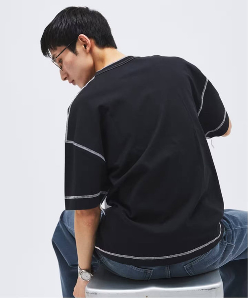 Healthknit（ヘルスニット）の「Healthknit / ヘルスニット 別注 ヘンリーネックTシャツ（Tシャツ/カットソー・メンズ・ネイビー/ホワイト/ブラック/ホワイト×ホワイト・MEDIUM/LARGE）」の19枚目の写真