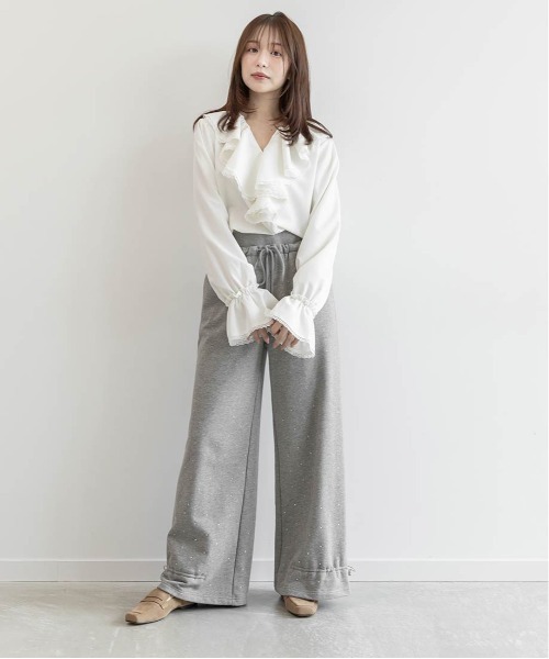 RANDA(ランダ)の「ラッフルデザインブラウス(シャツ/ブラウス・レディース・ブルー系その他・FREE)」の5枚目の写真