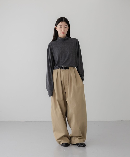 LOWRYS FARM（ローリーズファーム）の「【LFM(U)】プリーツウエストコクーンチノパンツ　1073720（その他パンツ・メンズ・ブラック/ベージュ・MEDIUM/LARGE）」の14枚目の写真