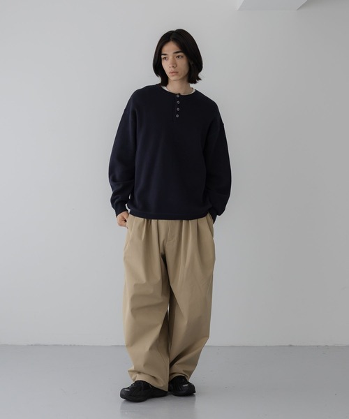 LOWRYS FARM（ローリーズファーム）の「【LFM(U)】プリーツウエストコクーンチノパンツ　1073720（その他パンツ・メンズ・ブラック/ベージュ・MEDIUM/LARGE）」の7枚目の写真
