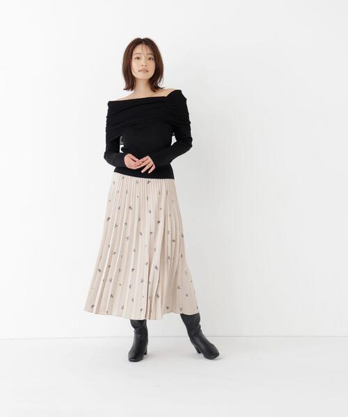 NATURAL BEAUTY BASIC(ナチュラルビューティーベーシック)の「フラワープリントプリーツスカート(スカート・レディース・ブラウン系その他/ベージュ系その他・SMALL/MEDIUM)」の11枚目の写真