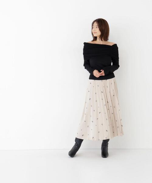 NATURAL BEAUTY BASIC(ナチュラルビューティーベーシック)の「フラワープリントプリーツスカート(スカート・レディース・ブラウン系その他/ベージュ系その他・SMALL/MEDIUM)」の13枚目の写真