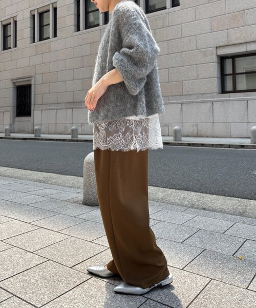 Jena espace merveilleux(ジェナ エスパスメルヴェイユ)の「モヘア混ニット(ニット/セーター・レディース・グレー/ピンク/ベージュ・FREE)」の5枚目の写真