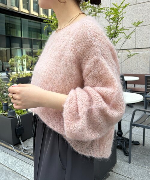 Jena espace merveilleux(ジェナ エスパスメルヴェイユ)の「モヘア混ニット(ニット/セーター・レディース・グレー/ピンク/ベージュ・FREE)」の22枚目の写真