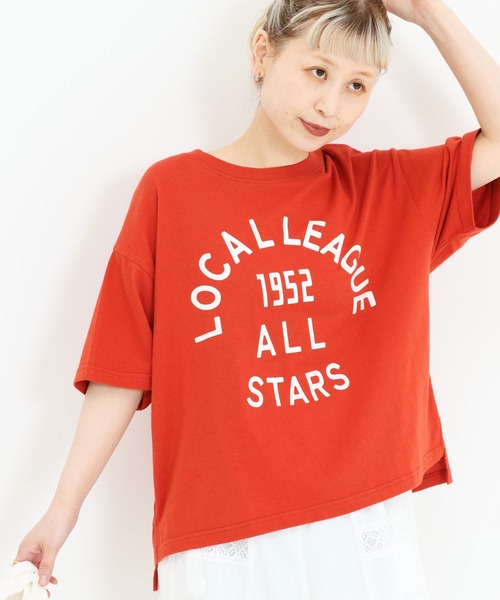 HEART MARKET(ハートマーケット)の「アーチカレッジワイドなプリントT(Tシャツ/カットソー・レディース・イエロー/ナチュラル/レッド/チャコール・MEDIUM/LARGE)」の4枚目の写真