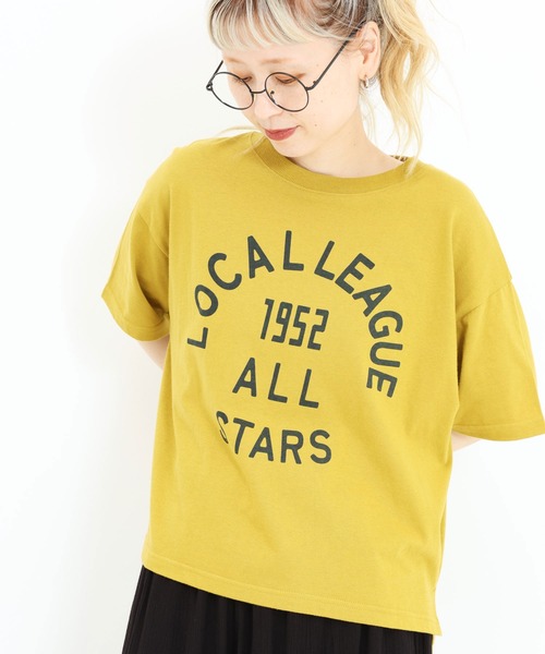 HEART MARKET(ハートマーケット)の「アーチカレッジワイドなプリントT(Tシャツ/カットソー・レディース・イエロー/ナチュラル/レッド/チャコール・MEDIUM/LARGE)」の3枚目の写真