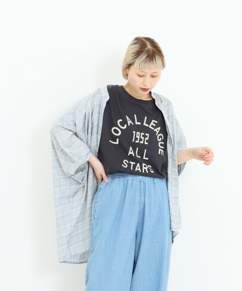 HEART MARKET(ハートマーケット)の「アーチカレッジワイドなプリントT(Tシャツ/カットソー・レディース・イエロー/ナチュラル/レッド/チャコール・MEDIUM/LARGE)」の2枚目の写真
