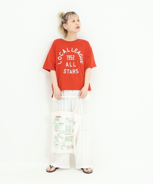 HEART MARKET(ハートマーケット)の「アーチカレッジワイドなプリントT(Tシャツ/カットソー・レディース・イエロー/ナチュラル/レッド/チャコール・MEDIUM/LARGE)」の5枚目の写真
