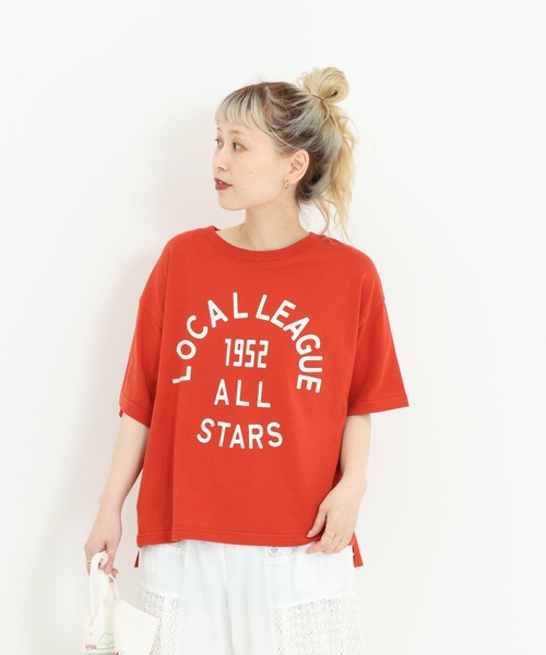 HEART MARKET(ハートマーケット)の「アーチカレッジワイドなプリントT(Tシャツ/カットソー・レディース・イエロー/ナチュラル/レッド/チャコール・MEDIUM/LARGE)」の8枚目の写真