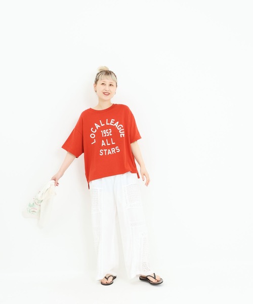 HEART MARKET(ハートマーケット)の「アーチカレッジワイドなプリントT(Tシャツ/カットソー・レディース・イエロー/ナチュラル/レッド/チャコール・MEDIUM/LARGE)」の11枚目の写真