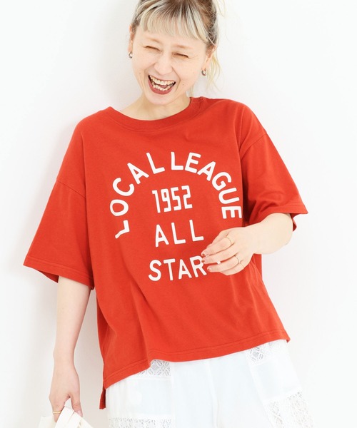 HEART MARKET(ハートマーケット)の「アーチカレッジワイドなプリントT(Tシャツ/カットソー・レディース・イエロー/ナチュラル/レッド/チャコール・MEDIUM/LARGE)」の13枚目の写真