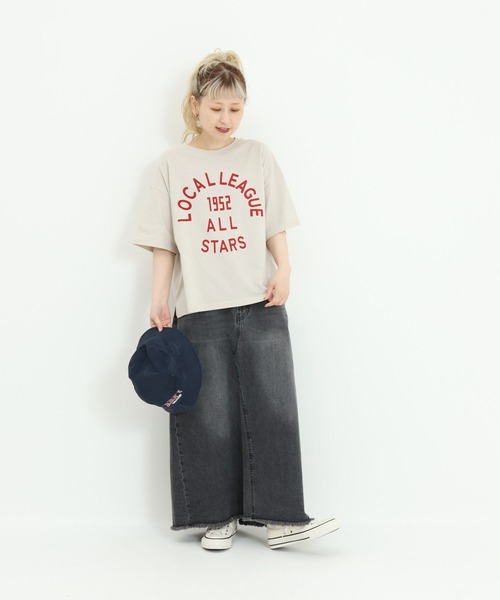 HEART MARKET(ハートマーケット)の「アーチカレッジワイドなプリントT(Tシャツ/カットソー・レディース・イエロー/ナチュラル/レッド/チャコール・MEDIUM/LARGE)」の14枚目の写真