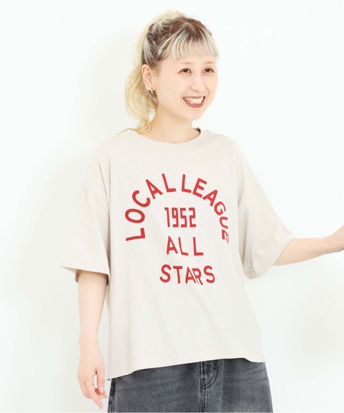HEART MARKET(ハートマーケット)の「アーチカレッジワイドなプリントT(Tシャツ/カットソー・レディース・イエロー/ナチュラル/レッド/チャコール・MEDIUM/LARGE)」の17枚目の写真