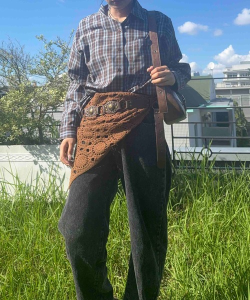 AS KNOW AS plus(アズノゥアズプラス)の「☆ポケット付きビッグサイズシャツ【UNISEX ITEM】(シャツ/ブラウス・レディース・ベージュ系/ブラック系/ブルー系・FREE)」の17枚目の写真