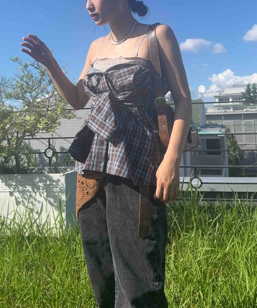AS KNOW AS plus(アズノゥアズプラス)の「☆ポケット付きビッグサイズシャツ【UNISEX ITEM】(シャツ/ブラウス・レディース・ベージュ系/ブラック系/ブルー系・FREE)」の20枚目の写真
