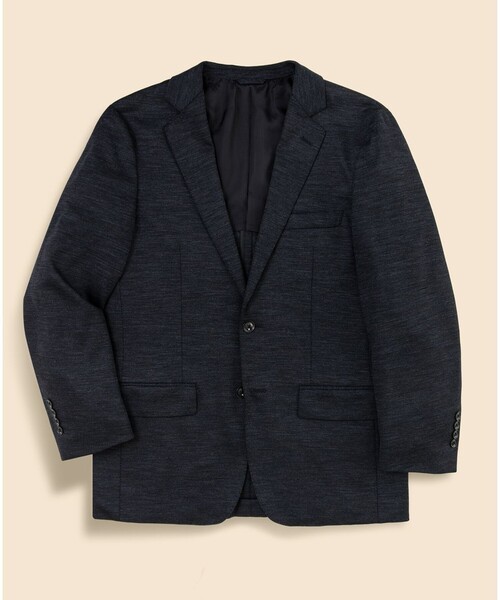 BROOKS BROTHERS(ブルックスブラザーズ)の「ウール/ポリエステル モクロディ ニット バーズアイ シングル2釦ジャケット Classic(テーラードジャケット・メンズ・ネイビー/グレー・LARGE/MEDIUM/SMALL)」の1枚目の写真
