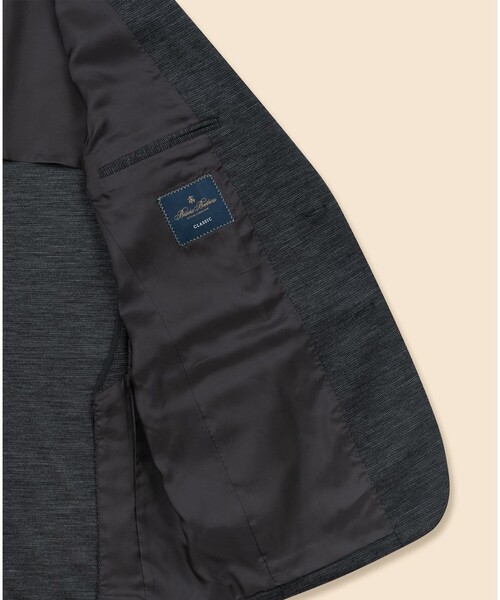 BROOKS BROTHERS(ブルックスブラザーズ)の「ウール/ポリエステル モクロディ ニット バーズアイ シングル2釦ジャケット Classic(テーラードジャケット・メンズ・ネイビー/グレー・LARGE/MEDIUM/SMALL)」の7枚目の写真