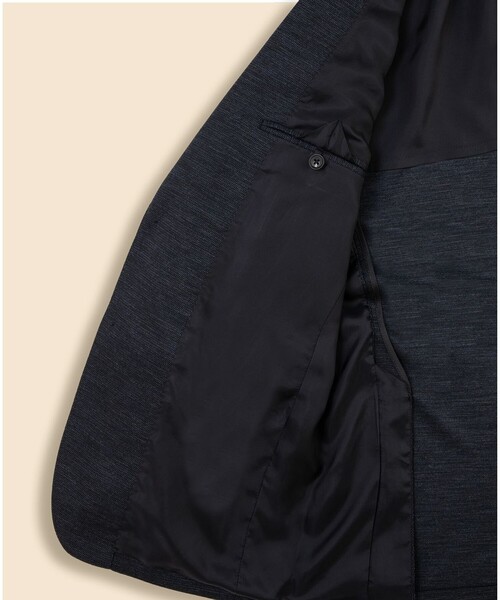 BROOKS BROTHERS(ブルックスブラザーズ)の「ウール/ポリエステル モクロディ ニット バーズアイ シングル2釦ジャケット Classic(テーラードジャケット・メンズ・ネイビー/グレー・LARGE/MEDIUM/SMALL)」の14枚目の写真
