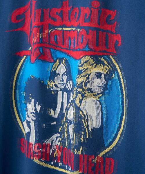 HYSTERIC GLAMOUR(ヒステリックグラマー)の「SMASH YOUR HEADジャカード Tシャツ(Tシャツ/カットソー・メンズ・ネイビー/ブラック・X-LARGE/SMALL/MEDIUM/LARGE)」の4枚目の写真