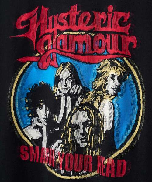 HYSTERIC GLAMOUR(ヒステリックグラマー)の「SMASH YOUR HEADジャカード Tシャツ(Tシャツ/カットソー・メンズ・ネイビー/ブラック・X-LARGE/SMALL/MEDIUM/LARGE)」の6枚目の写真