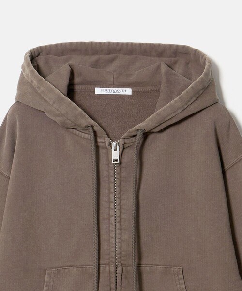 BEAUTY&YOUTH UNITED ARROWS(ビューティーアンドユースユナイテッドアローズ)の「コットン裏毛 ジップパーカー(パーカー・レディース・ベージュ/ダークブラウン/ダークグレー・FREE)」の5枚目の写真