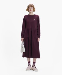 LACOSTE（ラコステ）の「ティアード鹿の子ロングドレス   ティアードワンピース（ワンピース）」