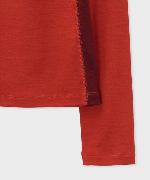 Paul Smith(ポールスミス)の「ウィメンズウィメンズ ウール ハイネック 長袖トップス / 265324 J297(Tシャツ/カットソー・レディース・ブラック/レッド・MEDIUM)」の3枚目の写真