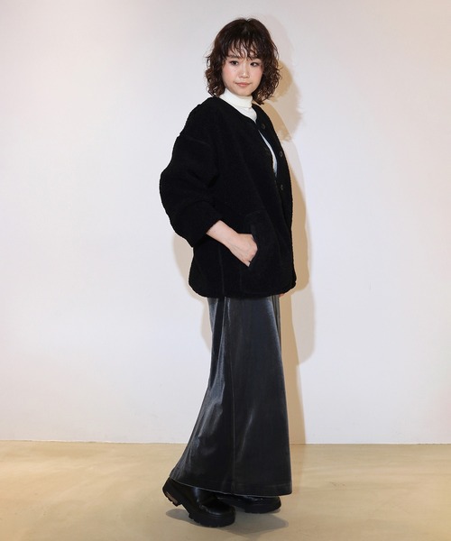 KAVU(カブー)の「KAVU/カブー Velor Skirt/ベロアスカート(スカート・レディース・ブラック/グレー・MEDIUM)」の18枚目の写真