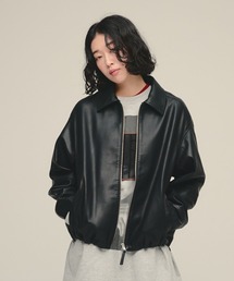 【eL】Leather Stitch Blouson/1048373