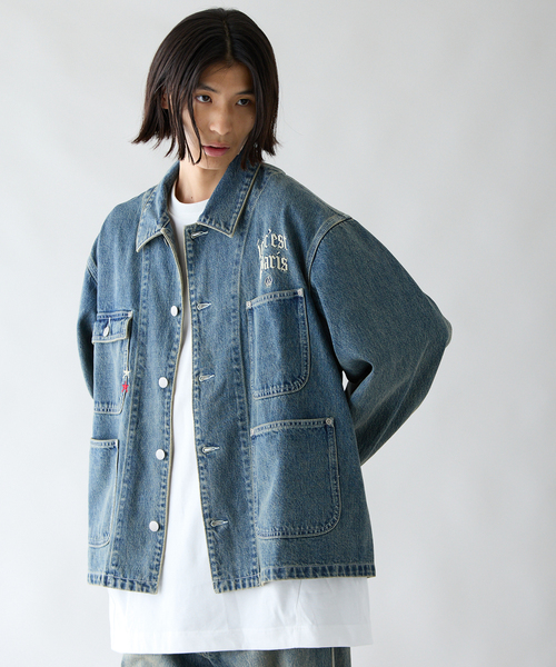 PARIS SAINT-GERMAIN（パリサンジェルマン）の「【Paris Saint-Germain / パリ・サン＝ジェルマン】PSG JP DENIM COVERALL（カバーオール・メンズ・ブラック/ブルー系その他・LARGE/MEDIUM）」の19枚目の写真