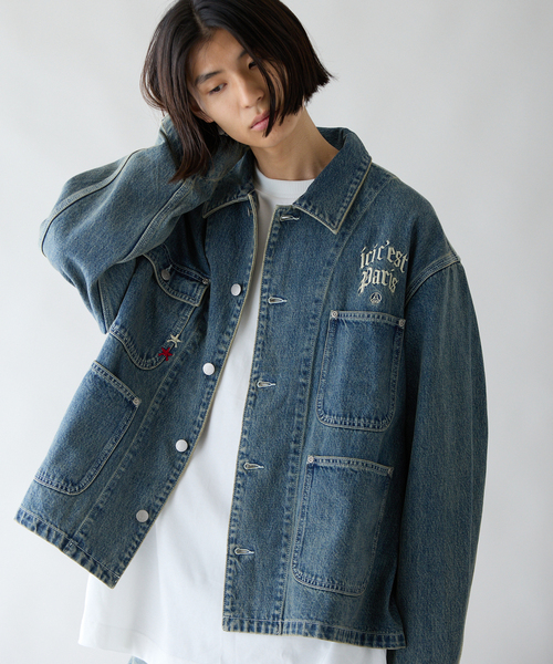 PARIS SAINT-GERMAIN（パリサンジェルマン）の「【Paris Saint-Germain / パリ・サン＝ジェルマン】PSG JP DENIM COVERALL（カバーオール・メンズ・ブラック/ブルー系その他・LARGE/MEDIUM）」の21枚目の写真