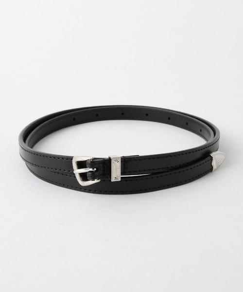 BEAUTY&YOUTH UNITED ARROWS（ビューティーアンドユースユナイテッドアローズ）の「BY レザーウエスタンベルト◆（ベルト・レディース・ホワイト/ブラック/ブラウン・FREE）」の2枚目の写真