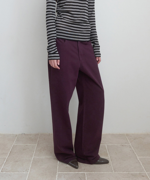 Majournee(マジョネ)の「ストレートコットンパンツ_パープル(その他パンツ・レディース・その他・SMALL/MEDIUM)」の1枚目の写真