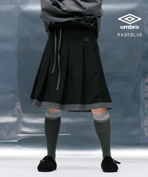 UMBRO(アンブロ)の「【umbro/アンブロ】コラボ/レイヤードプリーツスカート(スカート・レディース・ベージュ/ブラック・FREE)」の2枚目の写真