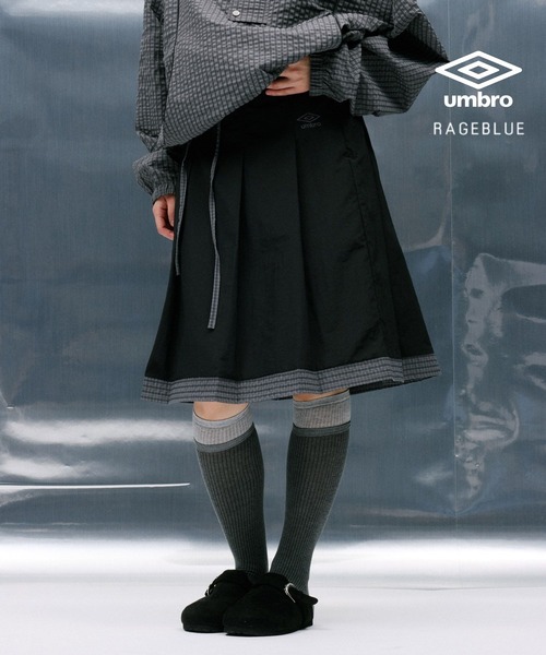 UMBRO(アンブロ)の「【umbro/アンブロ】コラボ/レイヤードプリーツスカート(スカート・レディース・ベージュ/ブラック・FREE)」の6枚目の写真