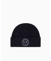 ARMANI EXCHANGE（アルマーニエクスチェンジ）の「【A|X アルマーニ エクスチェンジ】＜オンライン限定＞ロゴパッチ ニットキャップ（ニットキャップ/ビーニー）」
