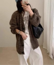 リラックス感長袖カーディガンカーディガン