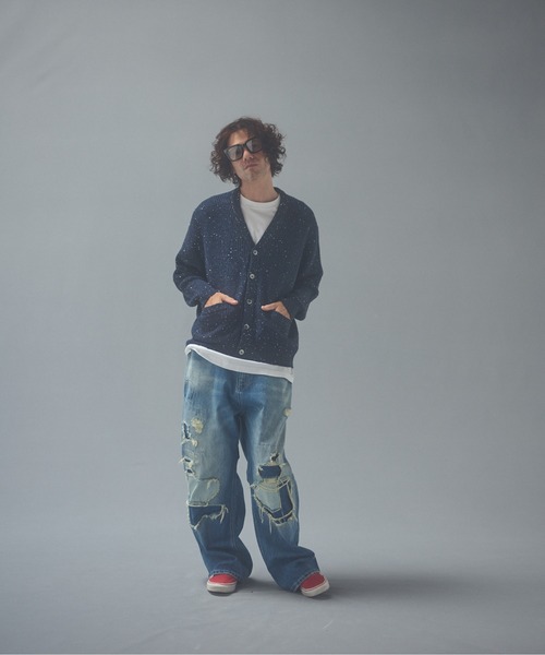 ADAM PATEK（アダムパテック）の「ADAMPATEK/repaired trace selvedge washed denim/ヴィンテージリメイクデニム（デニムパンツ・メンズ・ホワイト/ブルー・2/3/1）」の12枚目の写真