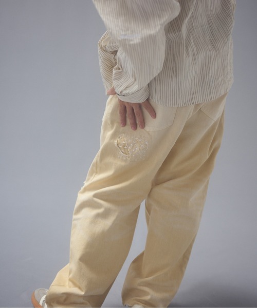 ADAM PATEK（アダムパテック）の「ADAMPATEK/repaired trace selvedge washed denim/ヴィンテージリメイクデニム（デニムパンツ・メンズ・ホワイト/ブルー・2/3/1）」の6枚目の写真