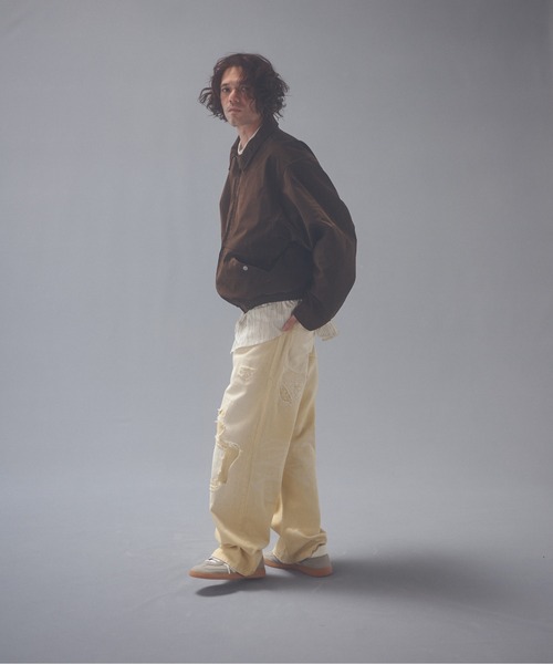 ADAM PATEK（アダムパテック）の「ADAMPATEK/repaired trace selvedge washed denim/ヴィンテージリメイクデニム（デニムパンツ・メンズ・ホワイト/ブルー・2/3/1）」の19枚目の写真