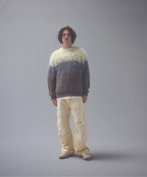 ADAM PATEK（アダムパテック）の「ADAMPATEK/repaired trace selvedge washed denim/ヴィンテージリメイクデニム（デニムパンツ・メンズ・ホワイト/ブルー・2/3/1）」の16枚目の写真