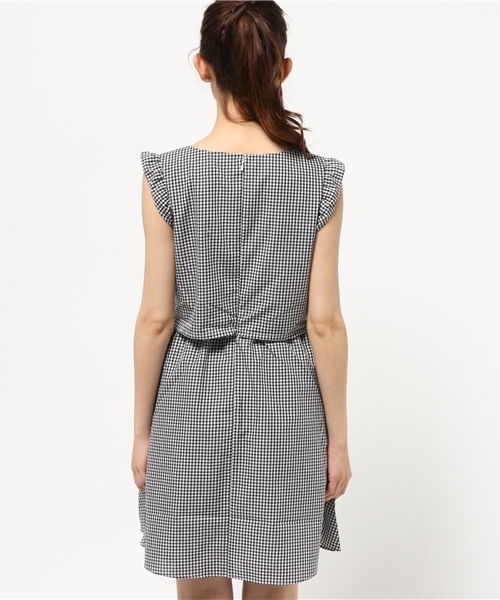 earth music&ecology(アースミュージックアンドエコロジー)の「【2016Summer】ドッキングワンピース(ワンピース・レディース・サックスブルー/ストライプ/チェック・SMALL/MEDIUM)」の6枚目の写真