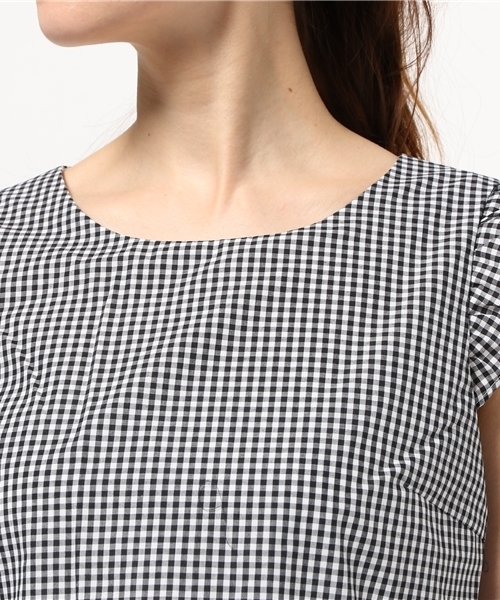 earth music&ecology(アースミュージックアンドエコロジー)の「【2016Summer】ドッキングワンピース(ワンピース・レディース・サックスブルー/ストライプ/チェック・SMALL/MEDIUM)」の8枚目の写真