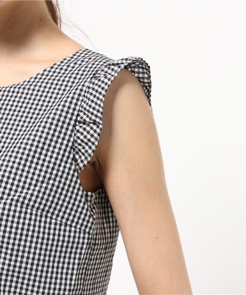 earth music&ecology(アースミュージックアンドエコロジー)の「【2016Summer】ドッキングワンピース(ワンピース・レディース・サックスブルー/ストライプ/チェック・SMALL/MEDIUM)」の10枚目の写真
