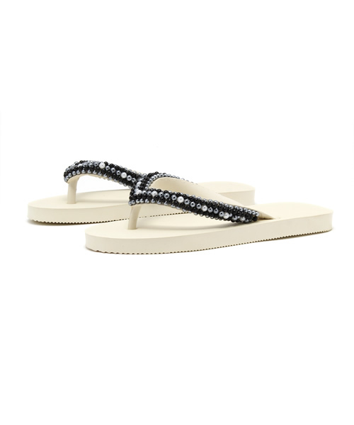 チャイハネ（チャイハネ）の「【チャイハネ】ビーズデコ ビーチサンダル（ビーチサンダル・レディース・ブラック/パープル系その他/ブルー/オフホワイト・FREE）」の15枚目の写真