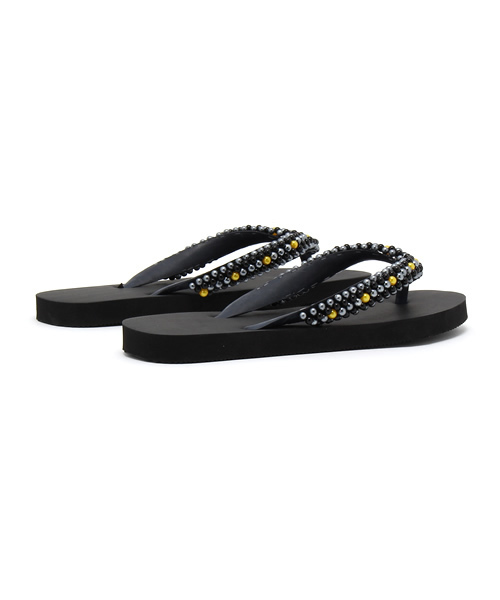 チャイハネ（チャイハネ）の「【チャイハネ】ビーズデコ ビーチサンダル（ビーチサンダル・レディース・ブラック/パープル系その他/ブルー/オフホワイト・FREE）」の8枚目の写真